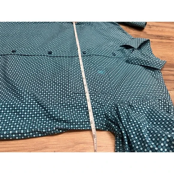 Boys Ariat Classic Dark Teal Button Down Size 14-16 100% Cotton - Picture 7 of 7